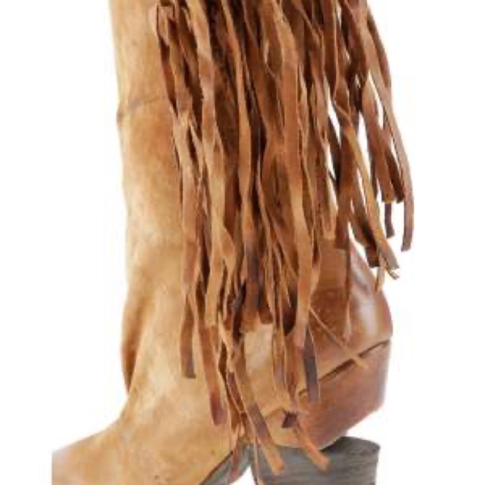 A.S.98 TENNEY NOTCH HEEL FRINGE TALL BOOT-in WHISKEY sz 37 (6.5/7US)